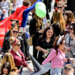 19.5.2016 Kielce. Juwenalia w pełni, studenci przeszli w barwnym korowodzie ulicami Kielc. / Wojciech Habdas / Radio Kielce