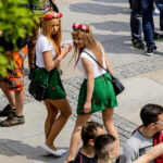 19.5.2016 Kielce. Juwenalia w pełni, studenci przeszli w barwnym korowodzie ulicami Kielc. / Wojciech Habdas / Radio Kielce