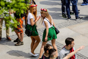 19.5.2016 Kielce. Juwenalia w pełni, studenci przeszli w barwnym korowodzie ulicami Kielc. / Wojciech Habdas / Radio Kielce