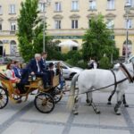 20.05.2016. Przemarsz uczniów szkół noszących imię Henryka Sienkiewicza / Wojciech Habdas / Radio Kielce