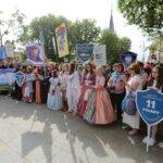 20.05.2016. Przemarsz uczniów szkół noszących imię Henryka Sienkiewicza / Wojciech Habdas / Radio Kielce