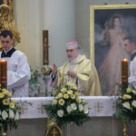 22.5.2016 Św. Krzyż. Msza św. celebrowana przez biskupa sandomierskiego Nitkiewicza i złożenie kwiatów pod figurą św. Emeryka / Wojciech Habdas / Radio Kielce