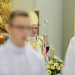 22.5.2016 Św. Krzyż. Msza św. celebrowana przez biskupa sandomierskiego Nitkiewicza i złożenie kwiatów pod figurą św. Emeryka / Wojciech Habdas / Radio Kielce