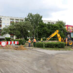 25.5.2016 Kielce. Interwencja Radia Kielce i TVP3 przy ul. Szkolnej. Mieszkańcy narzekają na uciążliwy remont. / Wojciech Habdas / Radio Kielce