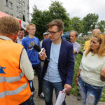 25.5.2016 Kielce. Interwencja Radia Kielce i TVP3 przy ul. Szkolnej. Mieszkańcy narzekają na uciążliwy remont. / Wojciech Habdas / Radio Kielce