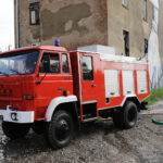 31.5.2016 Starachowice. Nad miastem przeszła ulewa. Strażacy wypompowywali wodę z zalanych piwnic i posesji. / Wojciech Habdas / Radio Kielce