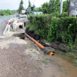31.5.2016 Starachowice. Nad miastem przeszła ulewa. Strażacy wypompowywali wodę z zalanych piwnic i posesji. / Wojciech Habdas / Radio Kielce