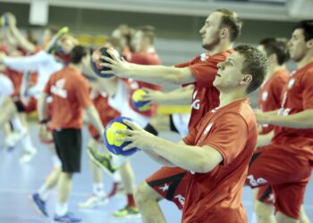 07.04.2016 Kielce. Trening młodzieżowej reprezentacji Polski piłkarzy ręcznych. / Jarosław Kubalski / Radio Kielce