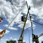 07.06.2016 Kielce. Wymiana sygnalizatorów na skrzyżowaniu ulic Jagiellońskiej i Grunwaldzkiej. / Jarosław Kubalski / Radio Kielce