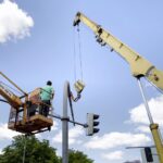 07.06.2016 Kielce. Wymiana sygnalizatorów na skrzyżowaniu ulic Jagiellońskiej i Grunwaldzkiej. / Jarosław Kubalski / Radio Kielce