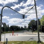 07.06.2016 Kielce. Wymiana sygnalizatorów na skrzyżowaniu ulic Jagiellońskiej i Grunwaldzkiej. / Jarosław Kubalski / Radio Kielce