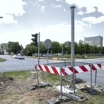 07.06.2016 Kielce. Wymiana sygnalizatorów na skrzyżowaniu ulic Jagiellońskiej i Grunwaldzkiej. / Jarosław Kubalski / Radio Kielce