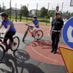 12.06.2016 Suków. Audycja Dzień Dobry Dzieci w miasteczku ruchu drogowego. / Jarosław Kubalski / Radio Kielce