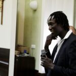 23.06.2016 Kielce. Spotkanie senegalskiego inwestora zainteresowanego zakupem spółki Korona Kielce z radnymi. Ibrahima Iyane Thiam. / Jarosław Kubalski / Radio Kielce