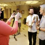 27.06.2016 Kielce. Tomasz Tamborski oraz Sławomir Mazur otrzymali od rady Programowej TVP statuetki za twórcza pracę. / Jarosław Kubalski / Radio Kielce