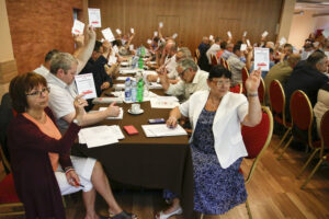 29.06.2016 Cedzyna. XIX Walne Zebranie Delegatów Regionu Świętokrzyskiego NSZZ "Solidarność". / Jarosław Kubalski / Radio Kielce