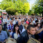 07.06.2016 Busko Zdrój. Prezydent RP Andrzej Duda spotkał się z mieszkańcami i kuracjuszami. / Wojciech Habdas / Radio Kielce