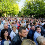 07.06.2016 Busko Zdrój. Prezydent RP Andrzej Duda spotkał się z mieszkańcami i kuracjuszami. / Wojciech Habdas / Radio Kielce