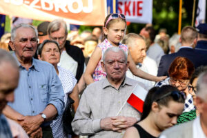 07.06.2016 Busko Zdrój. Prezydent RP Andrzej Duda spotkał się z mieszkańcami i kuracjuszami. / Wojciech Habdas / Radio Kielce