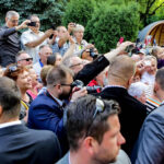 07.06.2016 Busko Zdrój. Prezydent RP Andrzej Duda spotkał się z mieszkańcami i kuracjuszami. / Wojciech Habdas / Radio Kielce