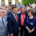 07.06.2016 Busko Zdrój. Prezydent RP Andrzej Duda spotkał się z mieszkańcami i kuracjuszami. / Wojciech Habdas / Radio Kielce