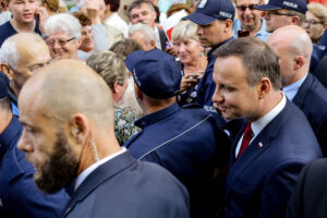 07.06.2016 Busko Zdrój. Prezydent RP Andrzej Duda spotkał się z mieszkańcami i kuracjuszami. / Wojciech Habdas / Radio Kielce