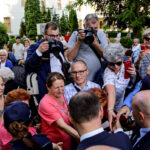 07.06.2016 Busko Zdrój. Prezydent RP Andrzej Duda spotkał się z mieszkańcami i kuracjuszami. / Wojciech Habdas / Radio Kielce