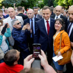 07.06.2016 Busko Zdrój. Prezydent RP Andrzej Duda spotkał się z mieszkańcami i kuracjuszami. / Wojciech Habdas / Radio Kielce