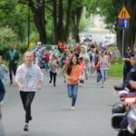 11.06.2016. Happening pod hasłem "Kostka biega po kostce do Kostki” w Zespole Szkół Katolickich Diecezji Kieleckiej / Wojciech Habdas / Radio Kielce