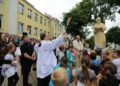 11.06.2016. Happening pod hasłem "Kostka biega po kostce do Kostki” w Zespole Szkół Katolickich Diecezji Kieleckiej / Wojciech Habdas / Radio Kielce