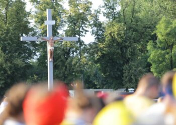 Nabożeństwo Drogi Krzyżowej na krakowskich Błoniach (29 lipca 2016 r.) / Wojciech Habdas / Radio Kielce