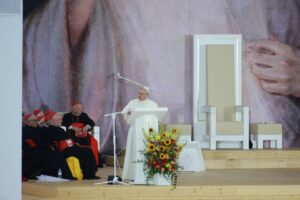 Kraków - Błonia.Papież Franciszek spotkał się z uczestnikami ŚDM (28 lipca 2016 r.) / Wojciech Habdas / Radio Kielce