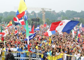 Kraków - Błonia.Papież Franciszek spotkał się z uczestnikami ŚDM (28 lipca 2016 r.) / Wojciech Habdas / Radio Kielce