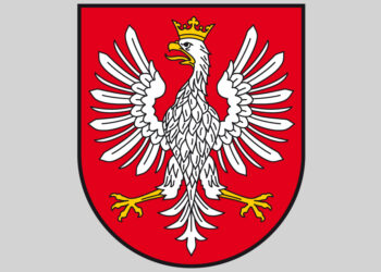 Propozycja wzoru graficznego herbu wstępnie zaopiniowana pozytywnie przez Komisję Heraldyczną przy MSWiA / Nowy herb Sandomierza