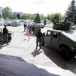 5.7.2016 Kielce. Świętokrzyski Urząd Wojewódzki organizuje na placu Wolności w Kielcach dwudniowy piknik związany ze szczytem NATO w Polsce. O planach poinformowała na konferencji prasowej wojewoda świętokrzyski Agata Wojtyszek / Jarosław Kubalski / Radio Kielce