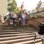 23.07.2016 Kielce. Pielgrzymi na ŚDM zwiedzają miasto. / Jarosław Kubalski / Radio Kielce