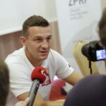 27.07.2016 Kielce. Konferencja prasowa przed meczem towarzyskim reprezentacji Polski w piłkę ręczna z Motorem Zaporoże. Przemysław Krajewski. / Jarosław Kubalski / Radio Kielce