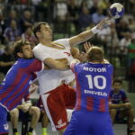 28.07.2016 Kielce. Mecz towarzyski w piłkę ręczna. Reprezentacja Polski - Motor Zaporoże. Krzysztof Lijewski. / Jarosław Kubalski / Radio Kielce