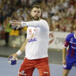 28.07.2016 Kielce. Mecz towarzyski w piłkę ręczna. Reprezentacja Polski - Motor Zaporoże. Mateusz Kus. / Jarosław Kubalski / Radio Kielce