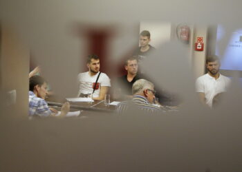 29.07.2016 Kielce. Konferencja prasowa z udziałem siatkarzy Effectora Kielce. / Jarosław Kubalski / Radio Kielce