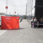 29.07.2016 Kielce. Śmiertelne potrącenie pieszej na chodniku przy ulicy Solidarności. / Jarosław Kubalski / Radio Kielce