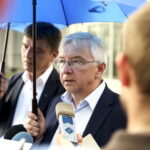 27.07.2016 Kielce. Andrzej Pruś, Krzysztof Lipiec i Marek Kwitek podczas konferencji prasowej na temat zwiększenia środków na kulturę. / Jarosław Kubalski / Radio Kielce