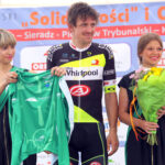 1.7.2016 Kielce. 27 Międzynarodowy Wyścig Kolarski Solidarności i Olimpijczyków. Finał 4 etapu. Na podium najlepszy góral Vojtech Hacecky / Wojciech Habdas / Radio Kielce
