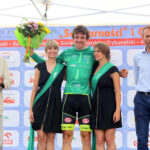 1.7.2016 Kielce. 27 Międzynarodowy Wyścig Kolarski Solidarności i Olimpijczyków. Finał 4 etapu. Na podium najlepszy góral Vojtech Hacecky / Wojciech Habdas / Radio Kielce