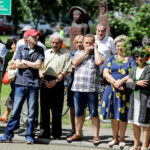 04.07.2016 Kielce. Prezydent Andrzej Duda złożył kwiaty pod kamienicą Planty 7/9 / Wojciech Habdas / Radio Kielce