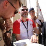 20.7.2016 Kielce. Francuscy skauci po mszy w kościele akademickim wyruszyli pieszo do Chęcin. / Wojciech Habdas / Radio Kielce