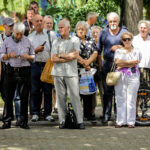 04.07.2016 Kielce. Prezydent Andrzej Duda złożył kwiaty pod kamienicą Planty 7/9 / Wojciech Habdas / Radio Kielce