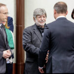 04.07.2016 Kielce. Prezydent Andrzej Duda złożył kwiaty pod kamienicą Planty 7/9 / Wojciech Habdas / Radio Kielce