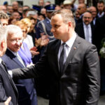 04.07.2016 Kielce. Prezydent Andrzej Duda złożył kwiaty pod kamienicą Planty 7/9 / Wojciech Habdas / Radio Kielce
