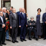 04.07.2016 Kielce. Prezydent Andrzej Duda złożył kwiaty pod kamienicą Planty 7/9 / Wojciech Habdas / Radio Kielce